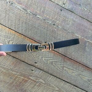 White House Black Market Black and Gold Belt size M (30-32 inch waist)